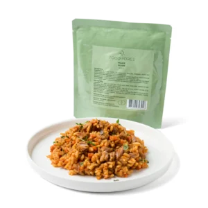 pilaf com carne de porco