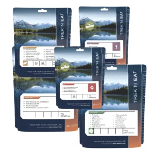 Pack 1 Dia Trek’N Eat Alimentação Pack de Refeições Liofilizadas Trek’n Eat Summit Gecko Pequeno-almoço liofilizado Trek’n Eat Muesli suíço com leite 150 g Trek’n Eat Stroganoff com arroz Trek’n Eat Hamburger Vegetariano Trek’n Eat Mousse de chocolate liofilizado