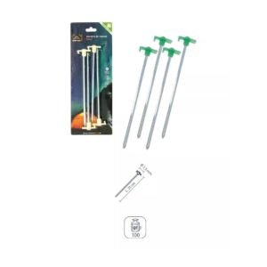 Lote de 4 estacas de aço 25 cm Peg F