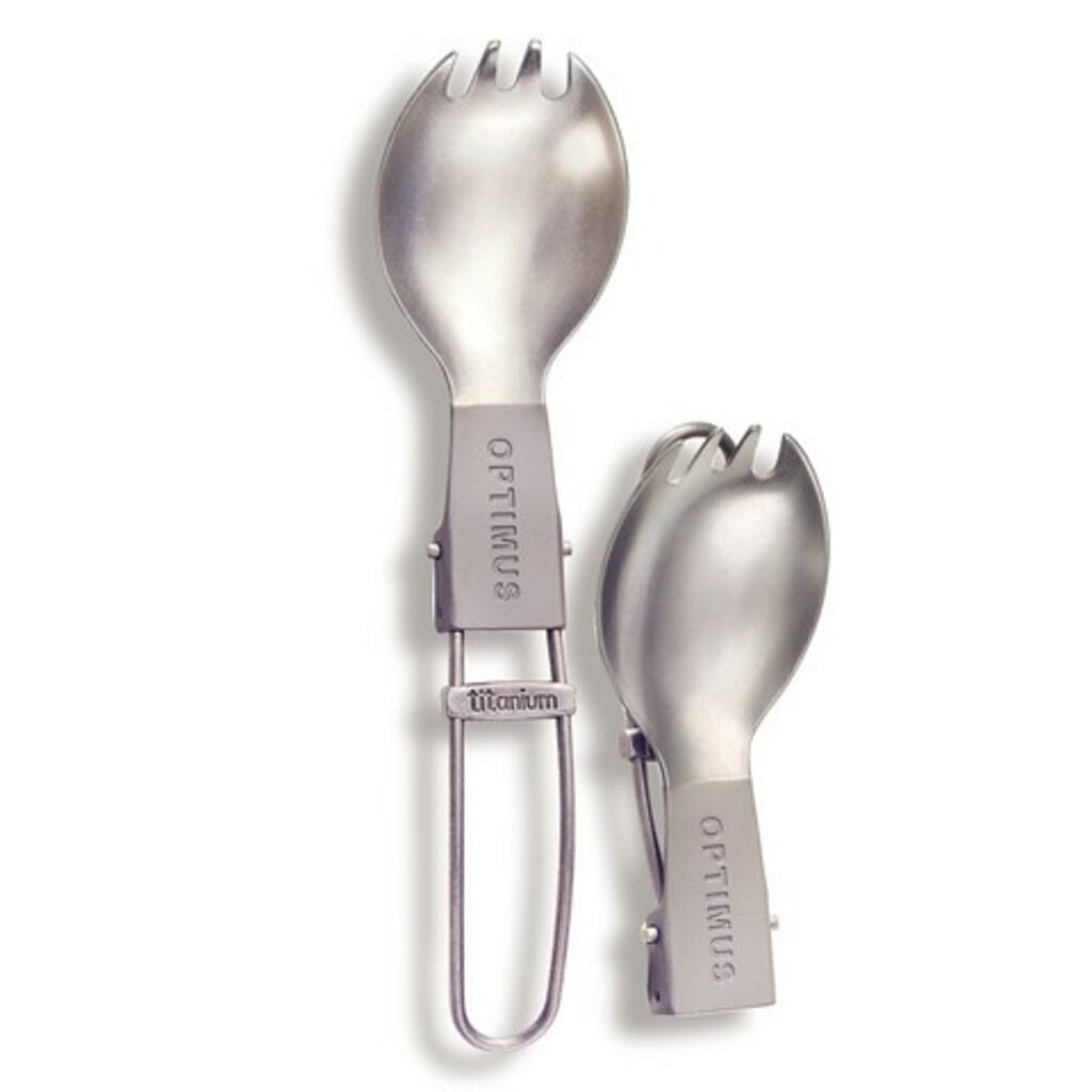 Spork de titânio dobrável Alta-Montanha Spork de titânio dobrável - Optimus
